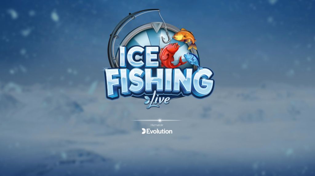 Ice Fishing Live crash game title screen by Evolution